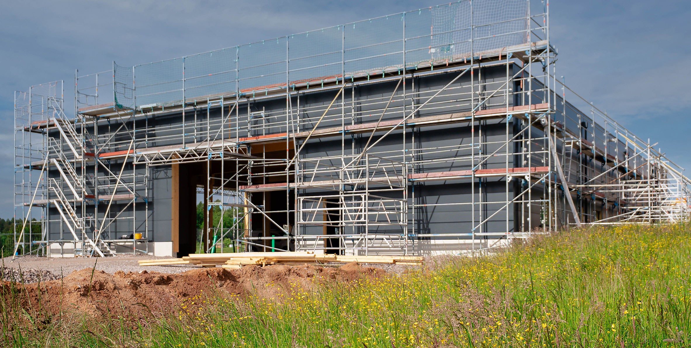Fortschritte beim Neubau, Außenwände, Gestaltung Innenausbau