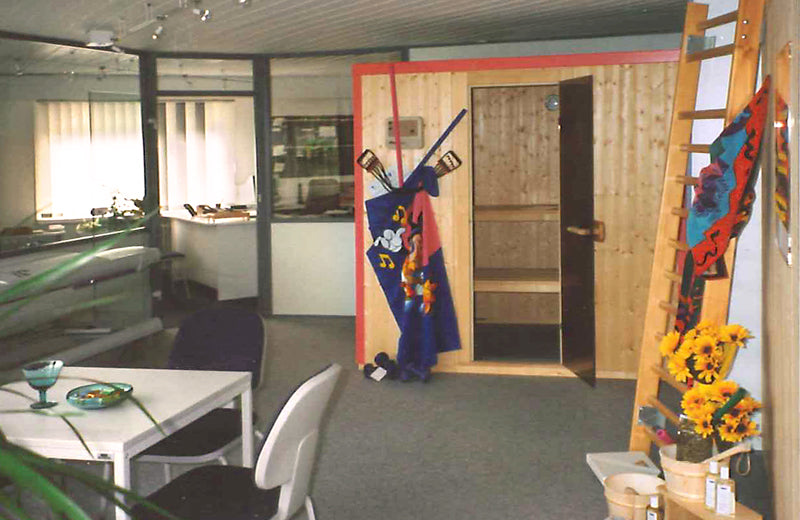 Ausstellungsräume Saunabau Döbele 80er-Jahre