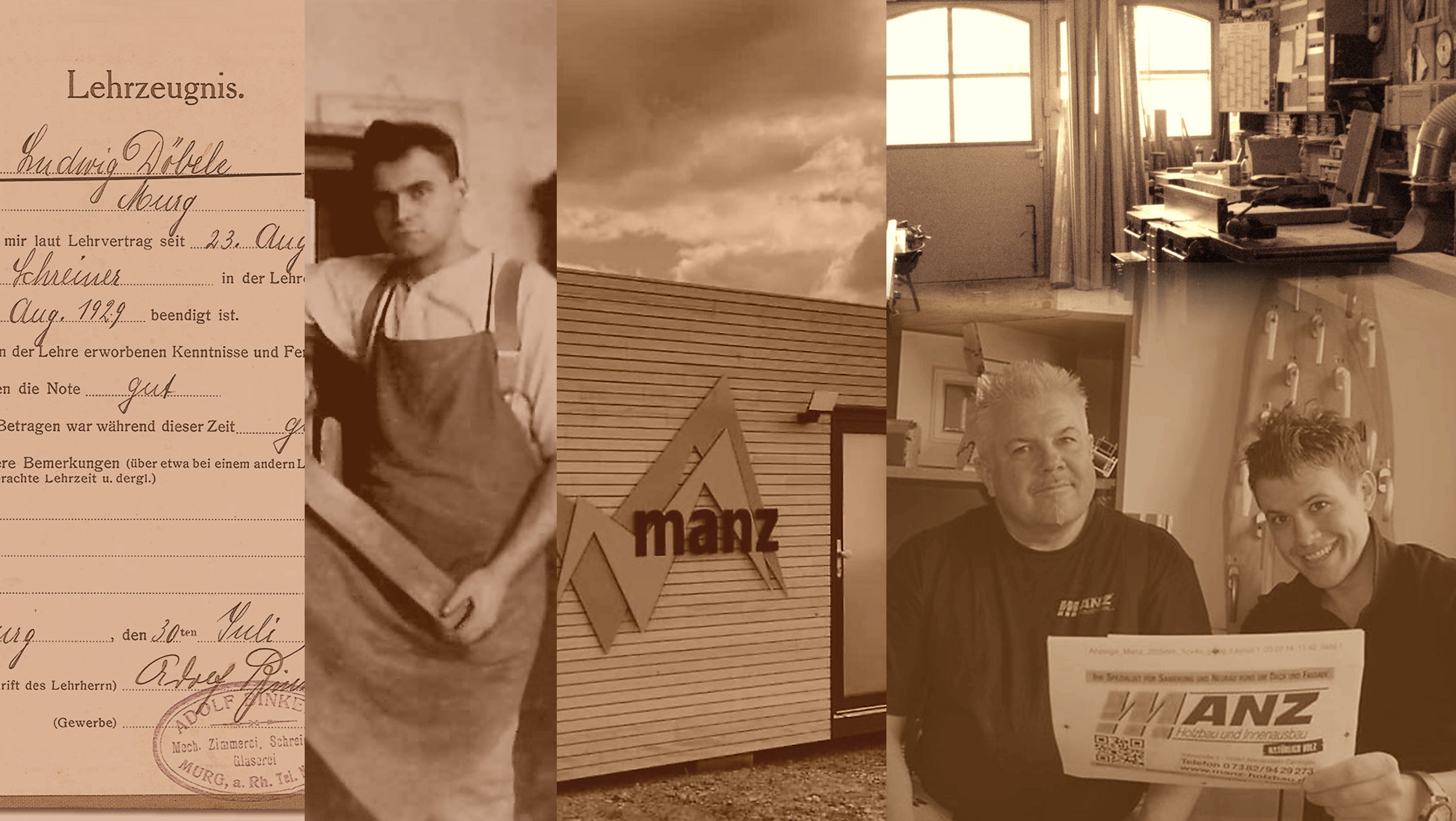 Firmengeschichte MANZ DÖBELE, Ludwig Döbele, Uwe Manz, Steffen Manz