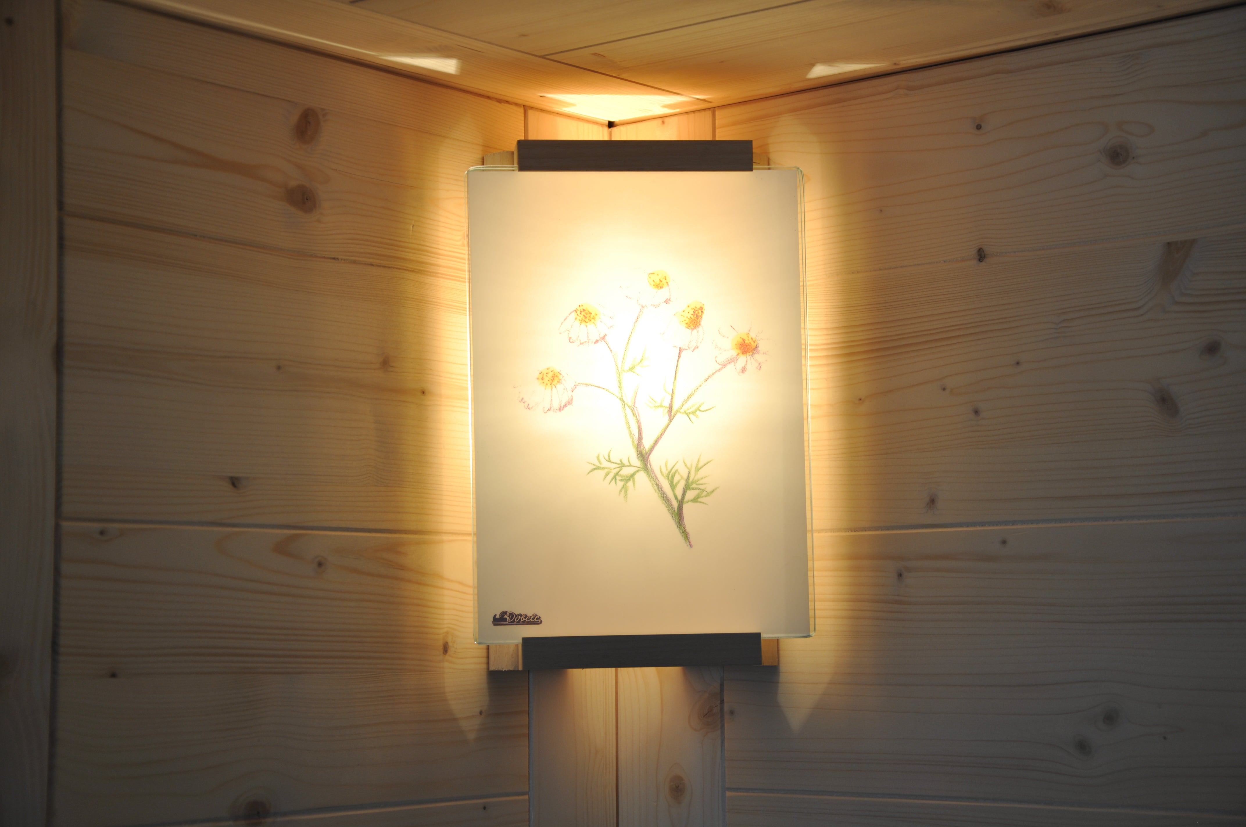 Sauna-Eckleuchte aus Glas, Shop MANZ DÖBELE 